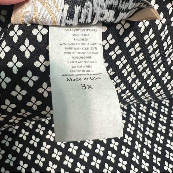 Hybrid & Company 3X Twill Pants Full Elastic Waist Pull On Stretch Ankle Pant - Picture 6 of 6